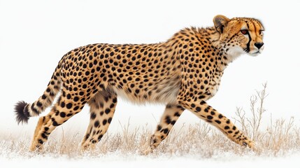 Fototapeta premium beautiful cheetah clipart isolated on a white background cheetah