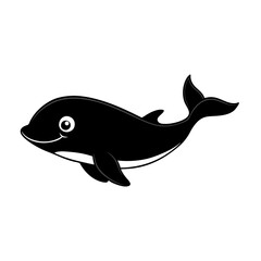 Whale cartoon vector silhouette