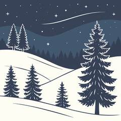 Fototapeta premium winter landscape with trees