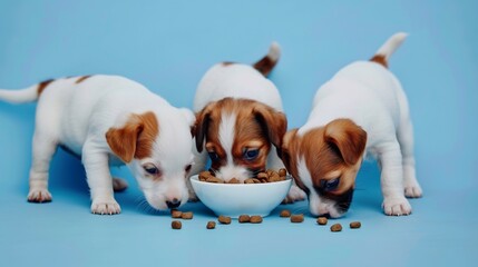 three jack russell terrier puppies