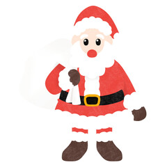 Santa Claus holding a bag of gifts