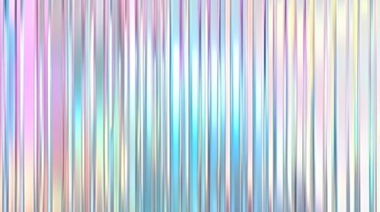 Seamless iridescent silver holographic chrome foil vaporwave background texture pattern. Trendy pearlescent pastel rainbow prism effect. Corrugated ribbed privacy glass refraction