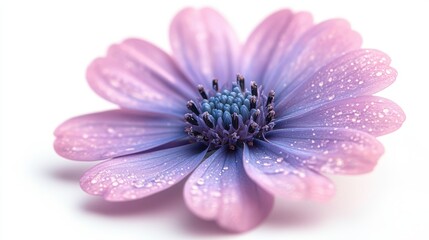 Fototapeta premium dainty flower close up stock image isolated on a white background dainty flower