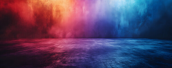 Obraz premium A vibrant gradient background with colorful hues and a textured surface.