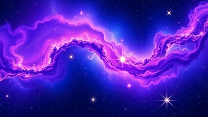 Fototapeta premium Vibrant Spiral Nebula in Deep Space Background