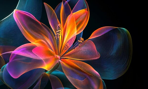 Timelapse of pink peony flower blooming on black background