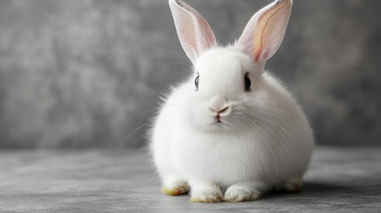 Obraz premium illustration of a white rabbit isolated on a white background white rabbit