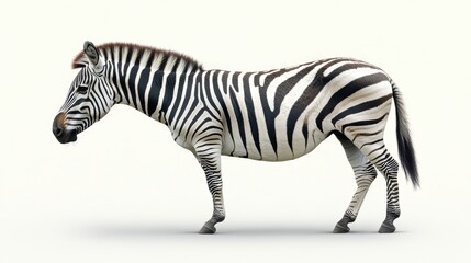 Obraz premium illustration of a zebra isolated on a white background zebra