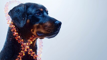 Molecular Canine DNA Portrait Glow