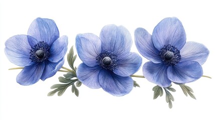 illustration of aconite flower isolated on a white background aconite