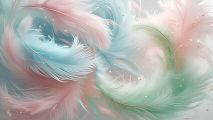 Title: "Phoenix in Soft Delicate Pastel Hues"

