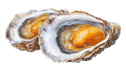 illustration of oyster isolated on a white background oyster