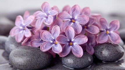 Fototapeta premium lilac close up stock image isolated on a white background lilac