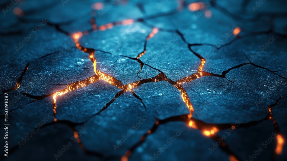 Poster modern animated cgi background with new year 2019 breaking the wall abstract 3d rendering of cracked