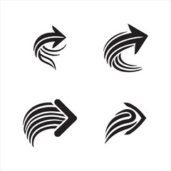 Set of arrows, arrows different. Arrow icon. Vector eps illustration on a white background
