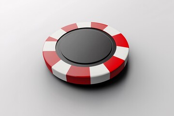 Red and White Casino Poker Chip Gambling Game Token