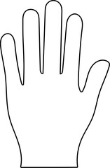 Obraz premium Minimalist Hand in Glove Illustration