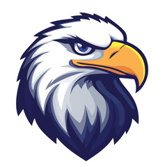 Eagle mascot logo vector illustration on isolated white background