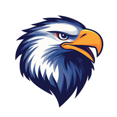 Eagle mascot logo vector illustration on isolated white background