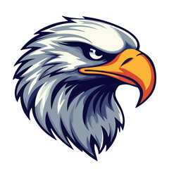 Eagle mascot logo vector illustration on isolated white background