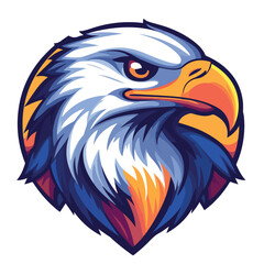 Eagle mascot logo vector illustration on isolated white background