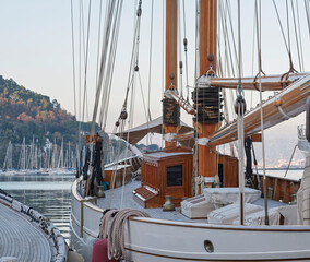 old sailing boat in le grazie harbour