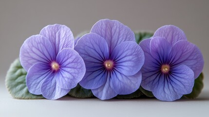 Obraz premium photo of african violets isolated on a white background african violets