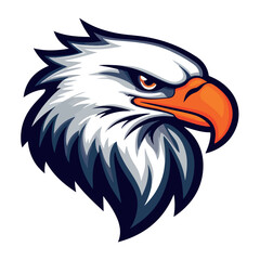 Eagle mascot logo vector illustration on isolated white background
