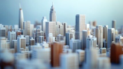 Urban landscape with digital construction models