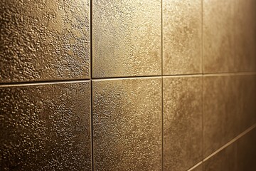 Textured Gold Tiles Wall Covering Interior Design Home Decor Luxury Bathroom