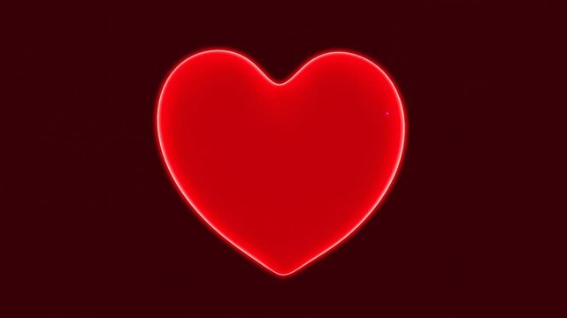 Blue beating heart endless 4k animation. 