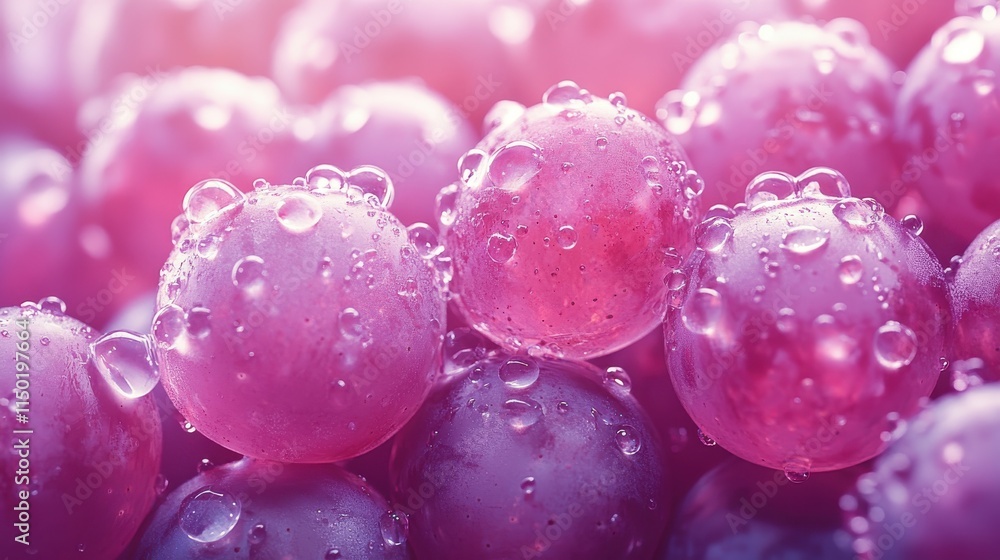 Poster purple grape close up stock image isolated on a white background purple grape