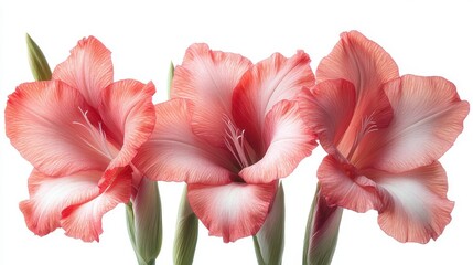 red gladioli flower close up stock image isolated on a white background red gladioli flower