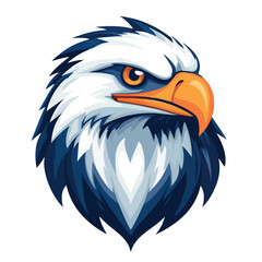 Eagle mascot logo vector illustration on isolated white background