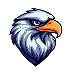 Eagle mascot logo vector illustration on isolated white background
