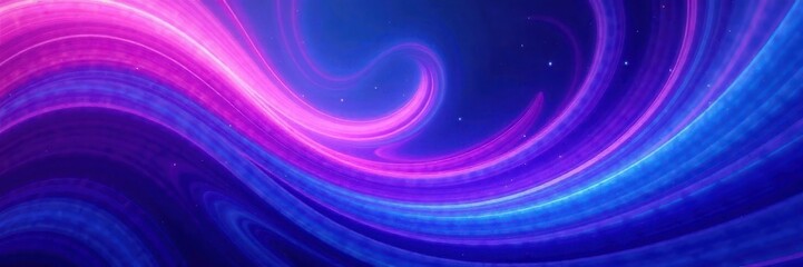 Obraz premium Vibrant abstract shapes swirl in shades of indigo and violet, creating a mesmerizing dynamic effect, swirl, colors