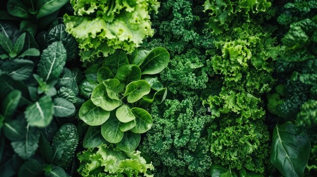 A productive hydroponic farming system, with rows of leafy greens growing without soil,