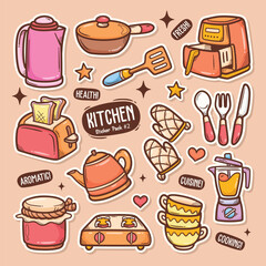 Hand-Drawn Kitchenware Illustrations with Playful Details