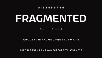 Minimal modern alphabet fonts. Typography minimalist urban digital fashion future creative logo font.