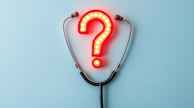 Medical Question Mark  Stethoscope  Healthcare Mystery