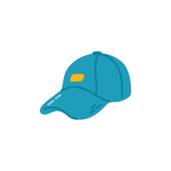 Baseball cap icon in flat color style. Sport cap vector illustration on white isolated background. Baseball cap business concept.