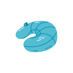 Travel pillow flat illustration on white background