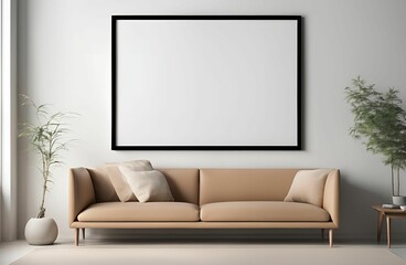 simple blank photo frame with a clean design, placed on a neutral background