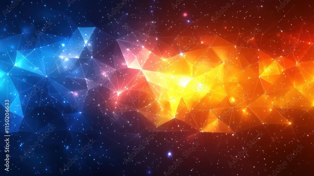 Aufkleber polygonal background illustration of abstract background with low poly spheres pattern design for ba