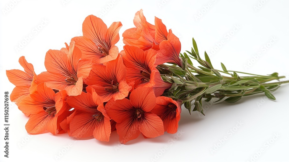 Poster zauschneria close up stock image isolated on a white background zauschneria