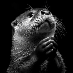 otter, animal, mammal, wildlife, cute, fur, nature, wild, rat, water, river, whiskers, mouse, portrait, isolated, brown, small, oriental small-clawed otter, rodent, pet, amblonyx cinereus, teeth, whit