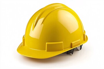 Fototapeta premium Yellow Hard Hat Safety Helmet Construction Industry