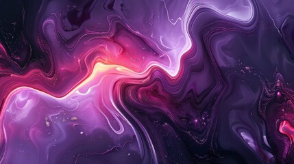 Obraz premium Abstract Purple and Pink Liquid Marble Texture with Glitter