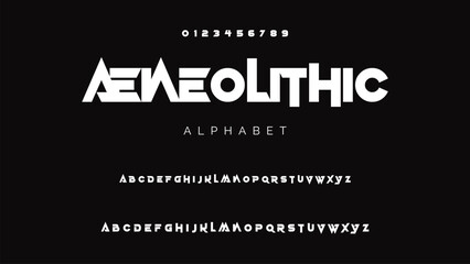 Minimal modern alphabet fonts. Typography minimalist urban digital fashion future creative logo font.