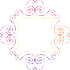 Illustration of decorative vintage frame